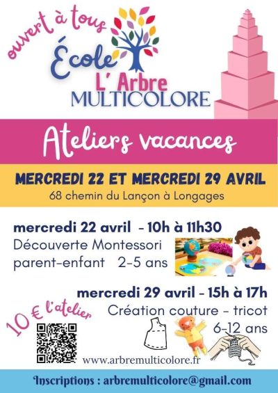 Ateliers vacances avril